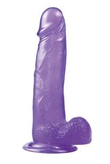 Фаллоимитатор 8" Jelly Studs фиолетовый - Фото №1