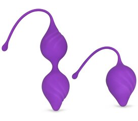 Набор вагинальных шариков Duo Ball, 35 мм (фиолетовые) - Фото №1