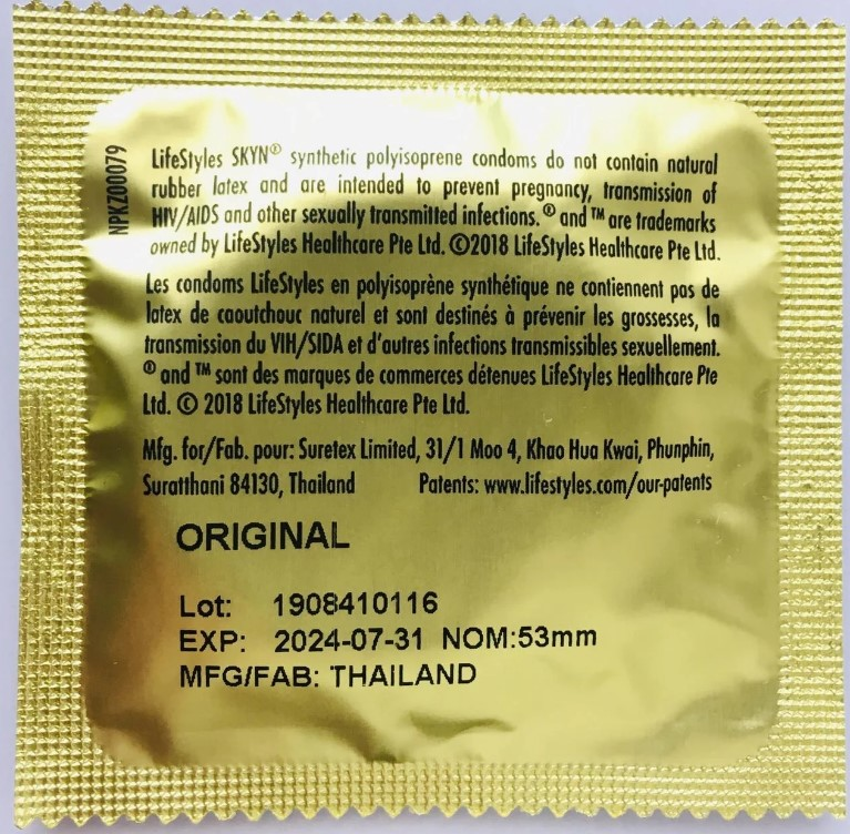 Безлатексный полиизопреновый презерватив SKYN Original, 1 шт - Фото №3