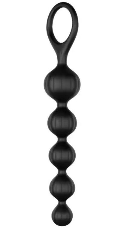 Набір анальних ланцюжків Satisfyer Beads Black - Фото №2