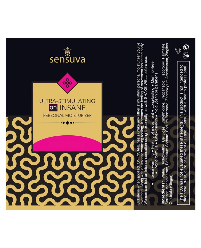 Стимулюючий лубрикант Sensuva - Ultra-Stimulating On Insane (6 мл) - Фото №1