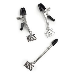 Зажимы для сосков и клитора Art of Sex - Nipple and clit clamps KISS - Фото №1 Зажимы для сосков и клитора Art of Sex - Nipple and clit clamps KISS - Фото №1