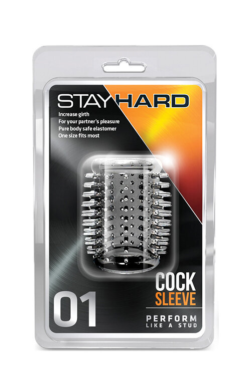 Насадка Stay Hard - Cock Sleeve 01, Clear - Фото №4