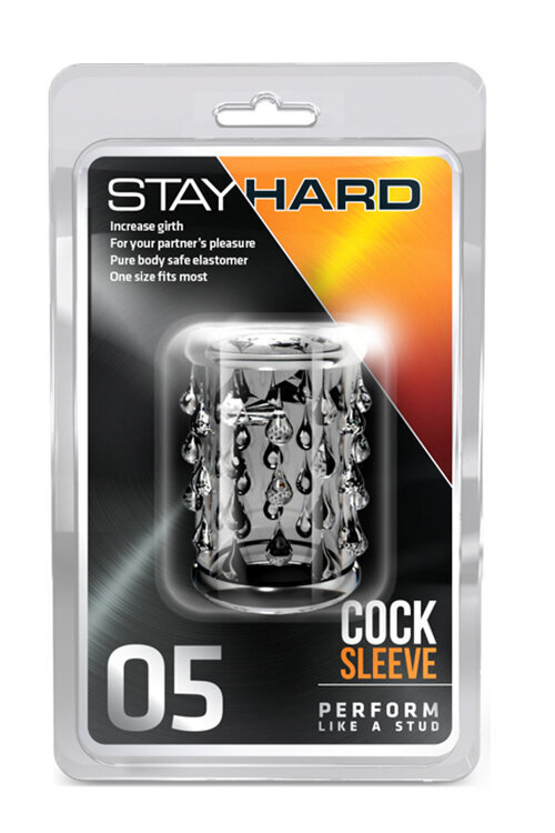 Насадка Stay Hard - Cock Sleeve 05, Clear - Фото №3