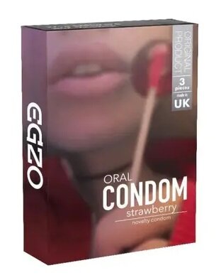Оральний презерватив EGZO Strawberry (Полуниця), 1 шт - Фото №1