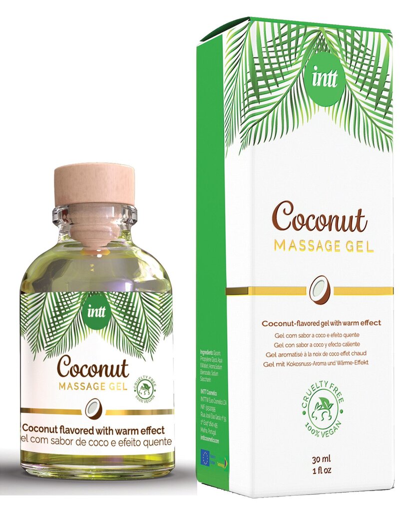 Масажний гель для інтимних зон Intt Coconut Vegan, 30 мл, зігріваючий - Фото №1 Масажний гель для інтимних зон Intt Coconut Vegan, 30 мл, зігріваючий - Фото №1