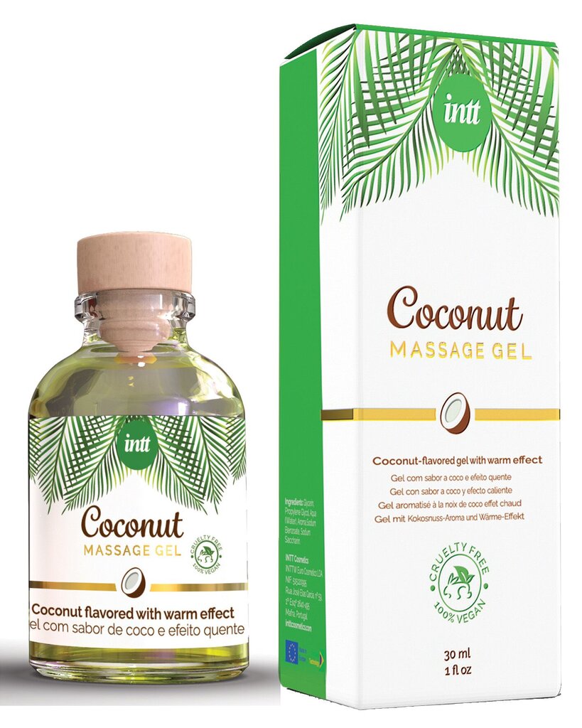 Масажний гель для інтимних зон Intt Coconut Vegan, 30 мл, зігріваючий - Фото №1