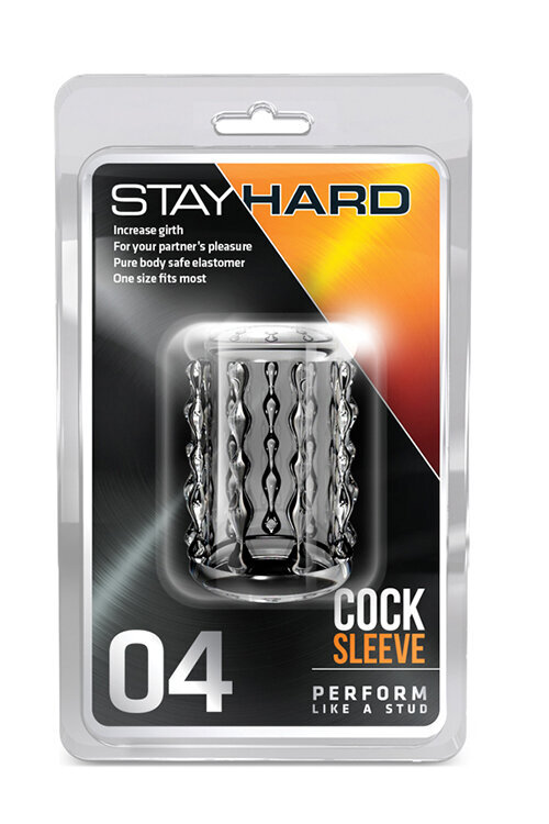 Насадка Stay Hard - Cock Sleeve 04, Clear - Фото №3