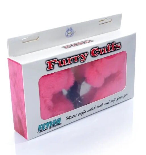 Наручники Fetish Boss Series- Furry Cuffs рожеві - Фото №4