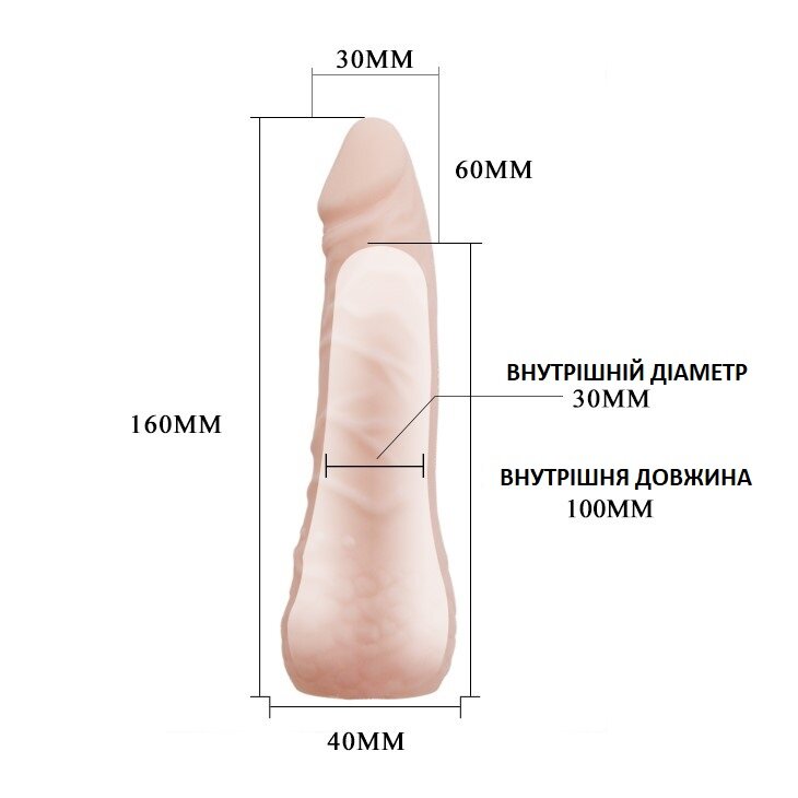 Насадка закрита подовжуюча Silicone Sleeve - Фото №4 Насадка закрита подовжуюча Silicone Sleeve - Фото №4