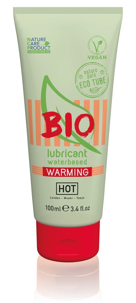 Смазка веганская с согревающим эффектом Hot Bio lubricant Warming на водной основе 100 мл - Фото №1