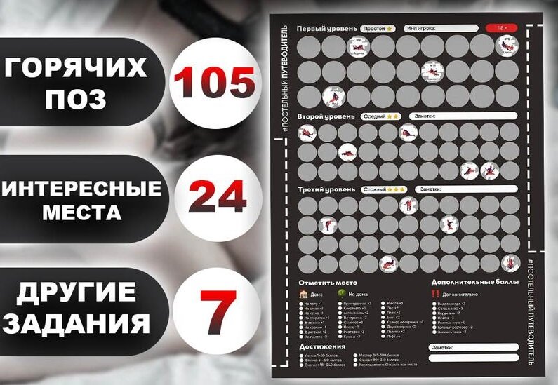Скретч-игра "Постельный путеводитель" (украинский язык) - Фото №2 Скретч-игра "Постельный путеводитель" (украинский язык) - Фото №2