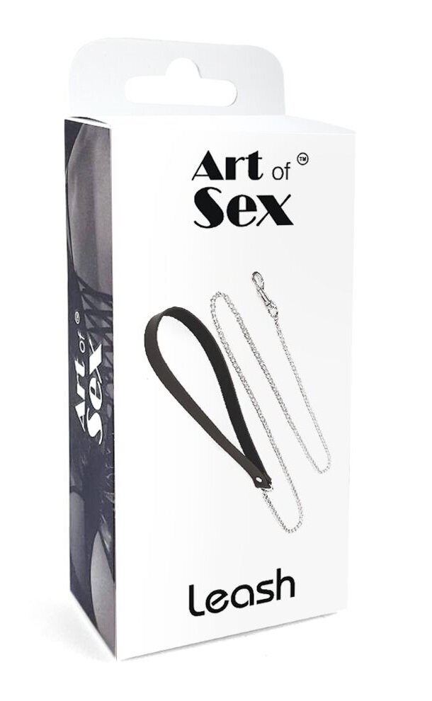 Повідок з ланцюжком Art of Sex - Leash (натуральна шкіра) - Фото №5