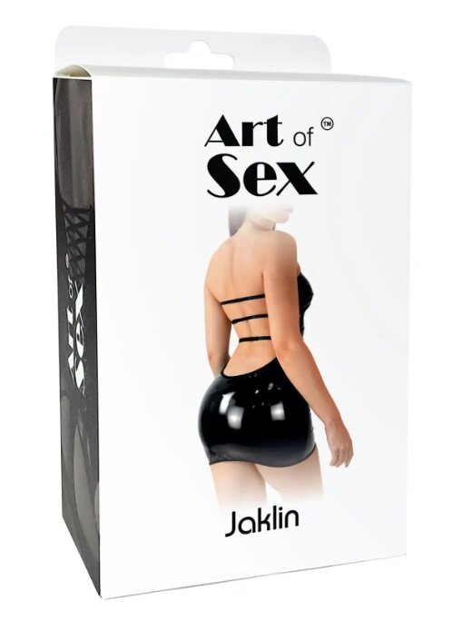 Сексуальна вінілова сукня Art of Sex - Jaklin, розмір L-2XL, колір чорний - Фото №4