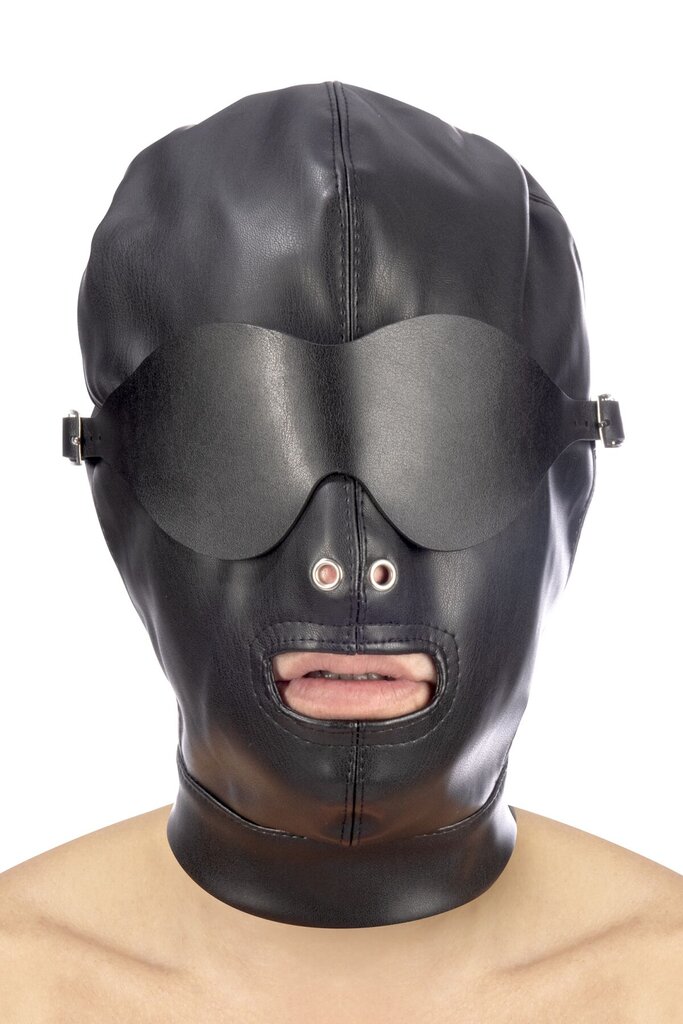 Маска для БДСМ Fetish Tentation BDSM hood in leatherette with removable mask (маска для очей знімається) - Фото №1 Маска для БДСМ Fetish Tentation BDSM hood in leatherette with removable mask (маска для очей знімається) - Фото №1