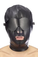 Маска для БДСМ Fetish Tentation BDSM hood in leatherette with removable mask (маска для глаз съемная) - Фото №1