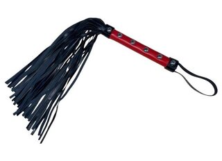 Флоггер Metallic Studs Whip Black/Red, 40 см - Фото №1