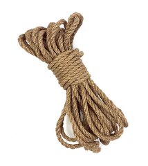 Джутова мотузка BDSM 8 метрів, 6 мм, натуральний колір - Фото №1