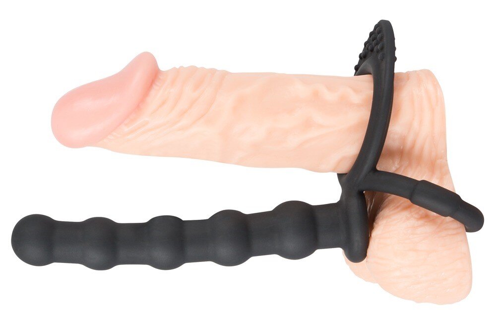Насадка для подвійного проникнення Black Velvets Cock & ball ring - Фото №4 Насадка для подвійного проникнення Black Velvets Cock & ball ring - Фото №4