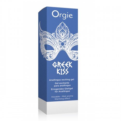 Гель для римінгу зі смаком м'яти Orgie Greek Kiss (холод/тепло), 50 мл - Фото №2