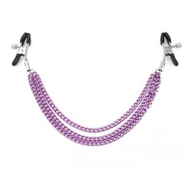 Зажимы для сосков с цепочкой Nipple Clamps with Pink Chains - Фото №1 Зажимы для сосков с цепочкой Nipple Clamps with Pink Chains - Фото №1