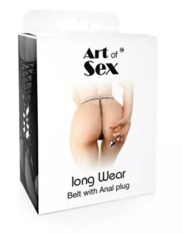 Украшение на тело Art of Sex - Long Wear с металлической анальной пробкой М - Фото №4