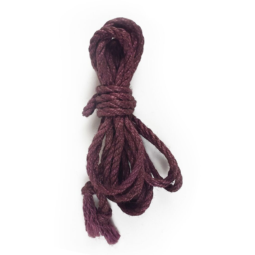 Джутовая веревка BDSM 8 метров, 6 мм, цвет лаванда - Фото №1