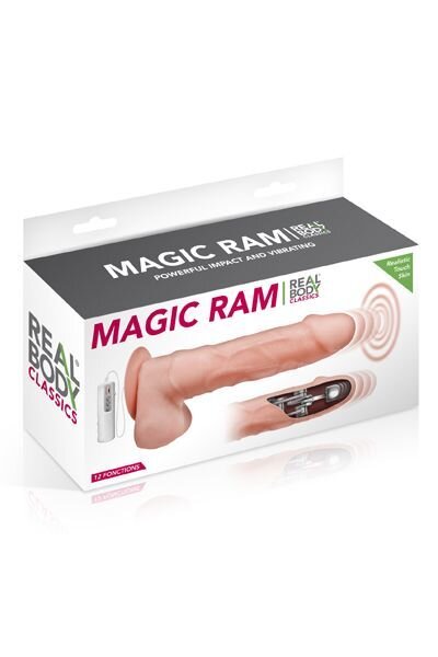 Фаллоимитатор-пульсатор с вибрацией Real Body - Magic Ram, диаметр 4см, движение вперед-назад - Фото №2 Фаллоимитатор-пульсатор с вибрацией Real Body - Magic Ram, диаметр 4см, движение вперед-назад - Фото №2