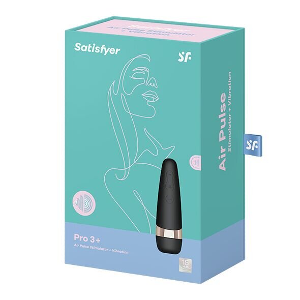 Вакуумний кліторальний стимулятор Satisfyer Pro 3+ Vibration з вібрацією та дуже м'яка яким кінчиком - Фото №4 Вакуумний кліторальний стимулятор Satisfyer Pro 3+ Vibration з вібрацією та дуже м'яка яким кінчиком - Фото №4