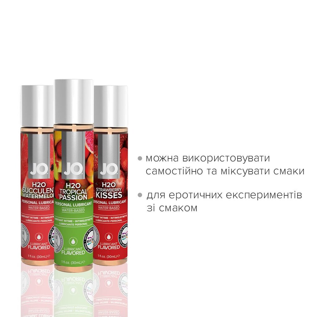 Набір System JO Tri-Me Triple Pack — Flavors (3×30 мл) три різні смаки оральних змазок - Фото №5