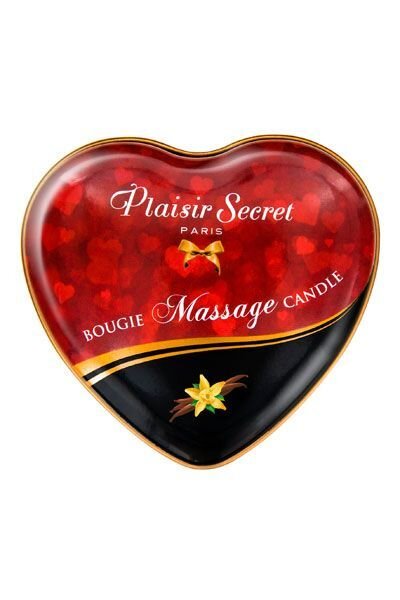 Масажна свічка-серце Plaisirs Secrets Vanilla (35 мл) - Фото №2