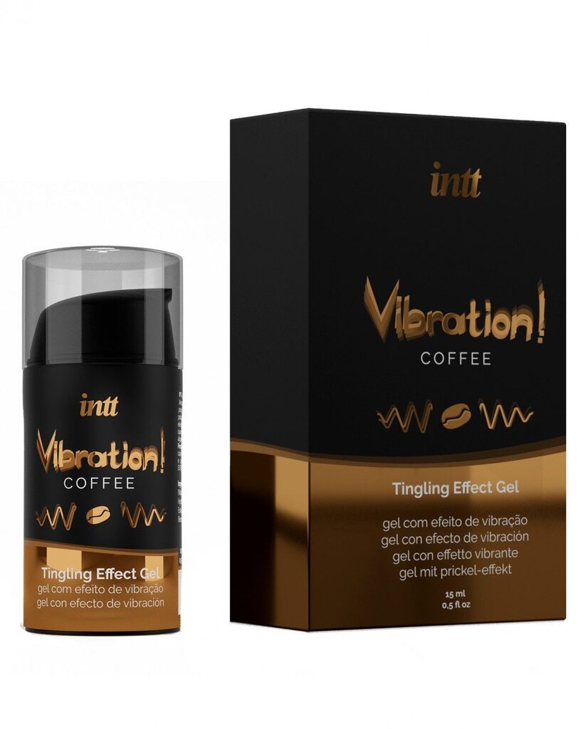 Жидкий вибратор Intt Vibration Coffee (15 мл), густой гель, очень вкусный, действует до 30 минут - Фото №1