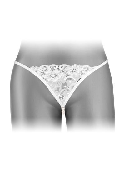 Трусики-стринги с жемчужной ниткой Fashion Secret VENUSINA White - Фото №1