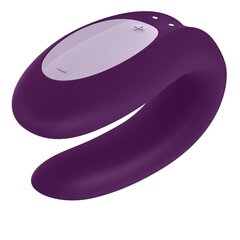 Смарт-вибратор для пар Satisfyer Double Joy Violet с широким клиторальным стимулятором - Фото №1