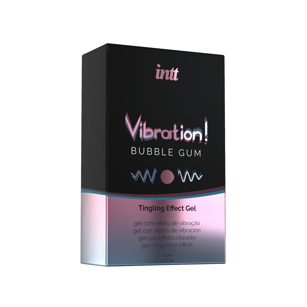 Рідкий вібратор Intt Vibration Bubble Gum (15 мл), густий гель, дуже смачний, діє до 30 хвилин - Фото №1