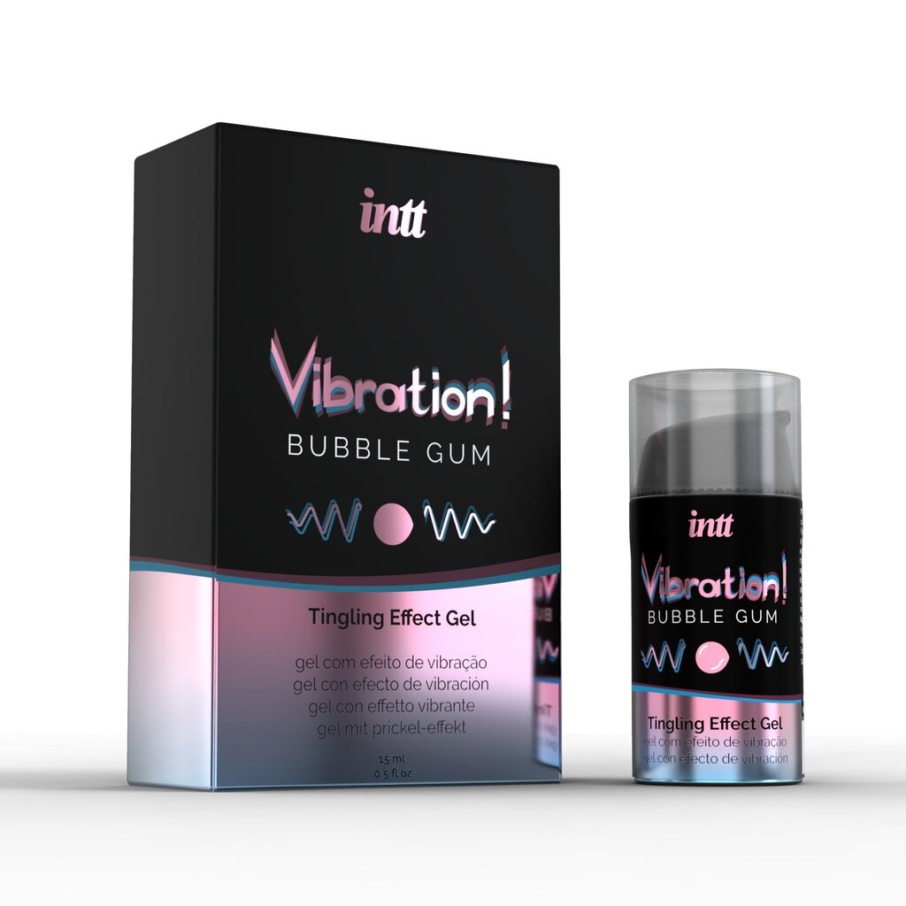 Жидкий вибратор Intt Vibration Bubble Gum (15 мл), густой гель, очень вкусный, действует до 30 минут - Фото №2