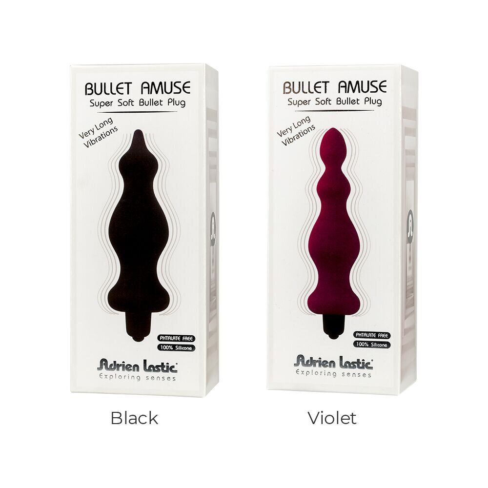 Анальная пробка с вибрацией Adrien Lastic Bullet Amuse Purple, макс. диаметр 3,9см - Фото №3 Анальная пробка с вибрацией Adrien Lastic Bullet Amuse Purple, макс. диаметр 3,9см - Фото №3