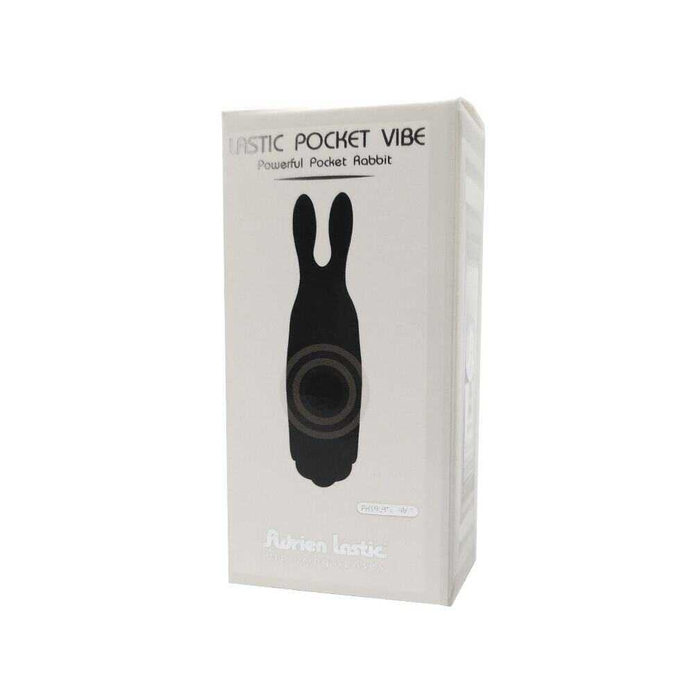 Віброкуля Adrien Lastic Pocket Vibe Rabbit Black зі стимулювальними вушками - Фото №4
