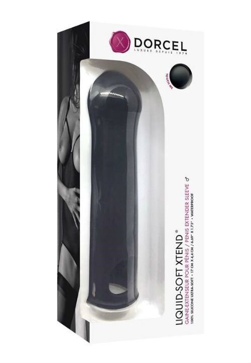 Удлиняющая насадка на член Dorcel LIQUID-SOFT XTEND (до +3,8см), с кольцом для мошонки - Фото №2 Удлиняющая насадка на член Dorcel LIQUID-SOFT XTEND (до +3,8см), с кольцом для мошонки - Фото №2