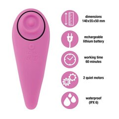 Пульсатор для клітора плюс вібратор FeelzToys - FemmeGasm Tapping & Tickling Vibrator Pink - Фото №1