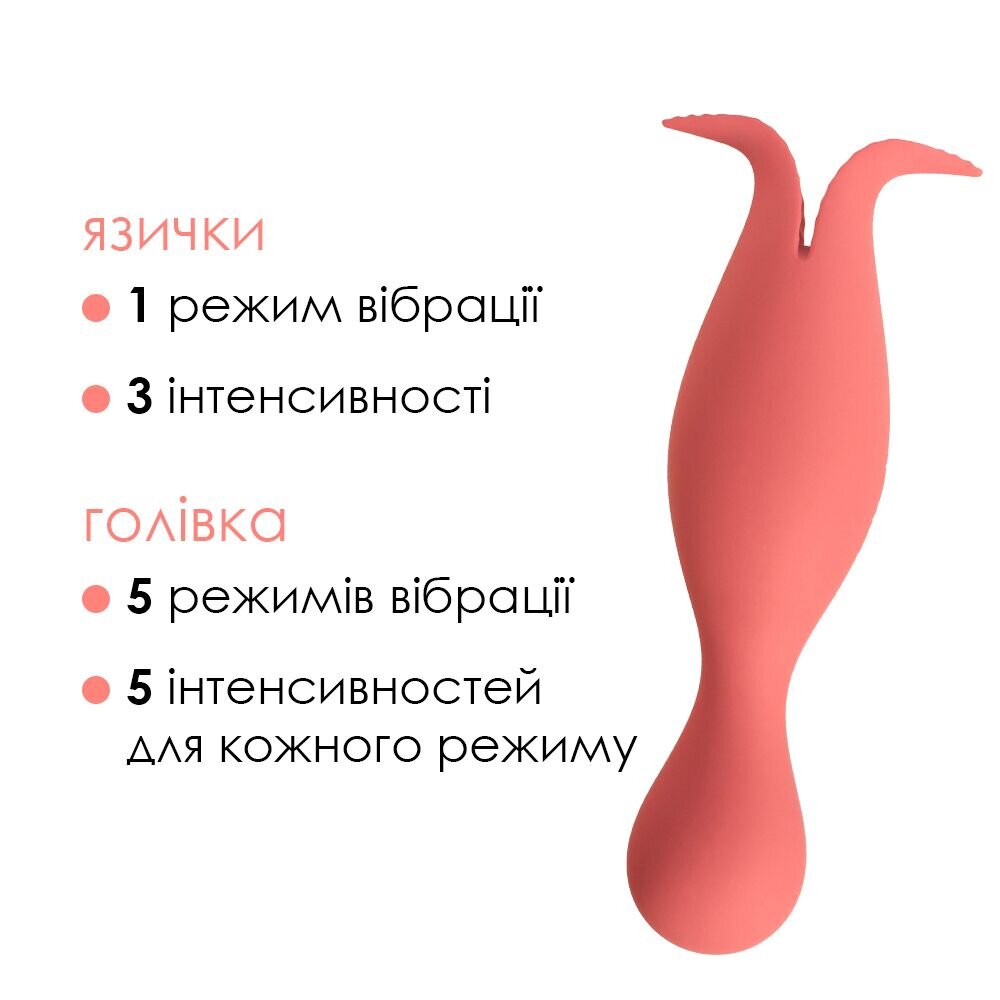 Двойной вибратор точки G с язычками для клитора Svakom Siren Coral - Фото №3 Двойной вибратор точки G с язычками для клитора Svakom Siren Coral - Фото №3