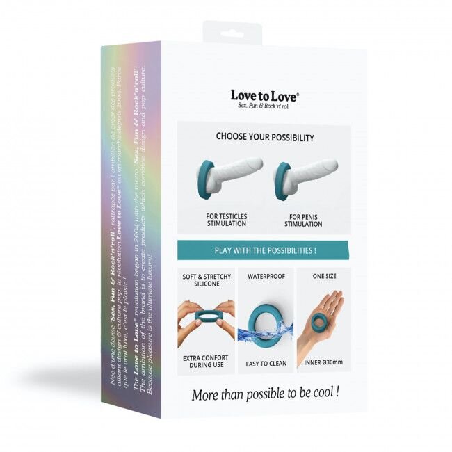 Эрекционное кольцо широкое Love To Love COOL RING - TEAL ME - Фото №4 Эрекционное кольцо широкое Love To Love COOL RING - TEAL ME - Фото №4