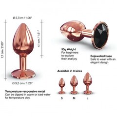 Металлическая анальная пробка с украшением в виде кристалла Dorcel - Diamond Plug Rose Gold S - Фото №1