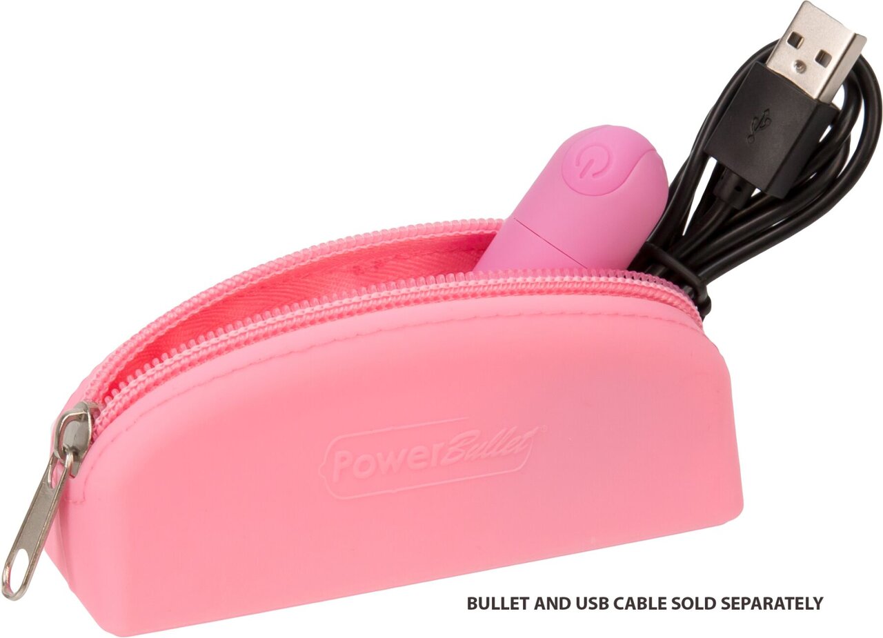 Сумка для зберігання секс-іграшок PowerBullet - Silicone Storage Zippered Bag Pink - Фото №2