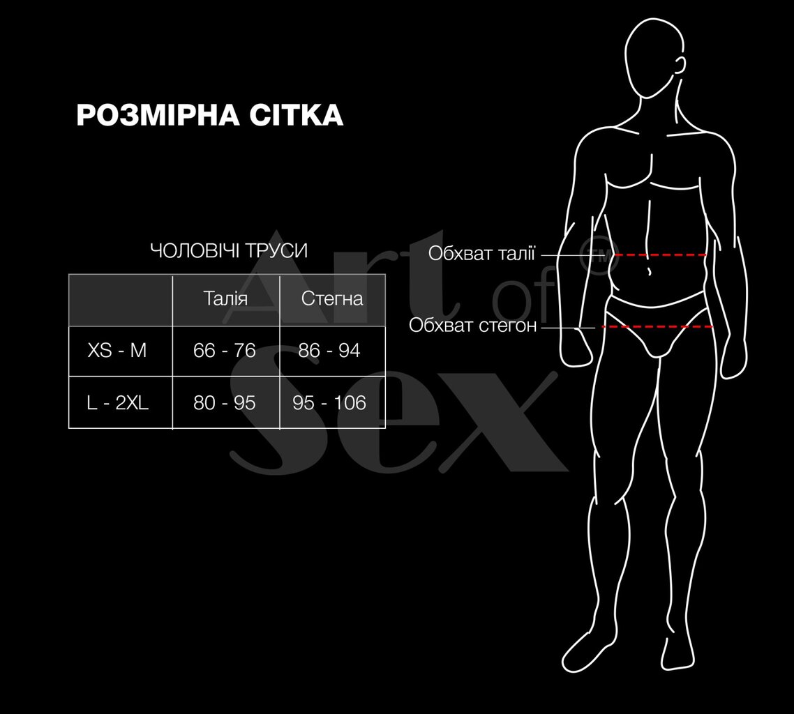 Чоловічі трусики XS-2XL з силіконовою анальною пробкою Art Sex - Sexy Panties plug size S Black - Фото №3