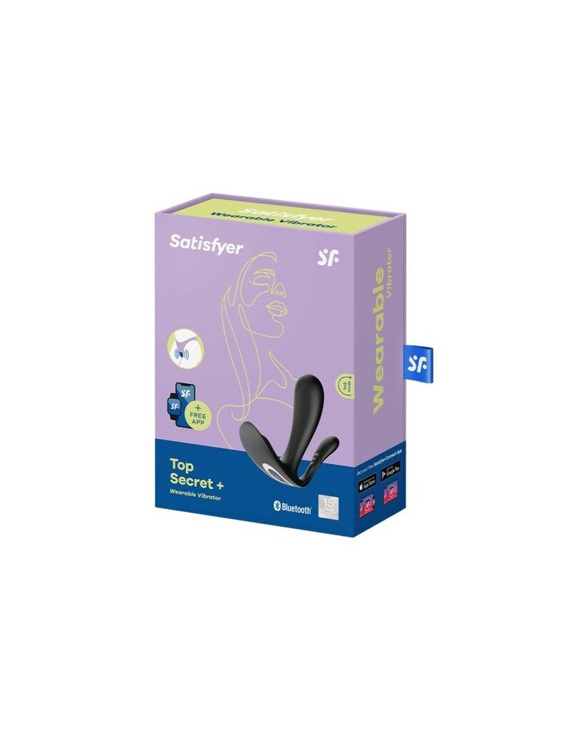 Подвійний смарт-вібратор у трусики Satisfyer Top Secret+ Black - Фото №5 Подвійний смарт-вібратор у трусики Satisfyer Top Secret+ Black - Фото №5