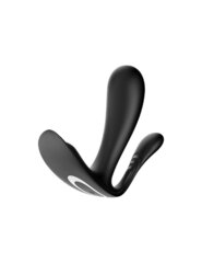 Подвійний смарт-вібратор у трусики Satisfyer Top Secret+ Black - Фото №1