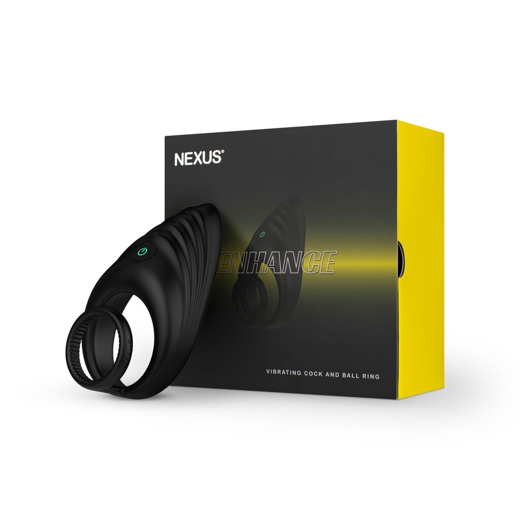 Эрекционное виброкольцо Nexus Enhance Vibrating Cock and Ball Ring, двойное - Фото №1