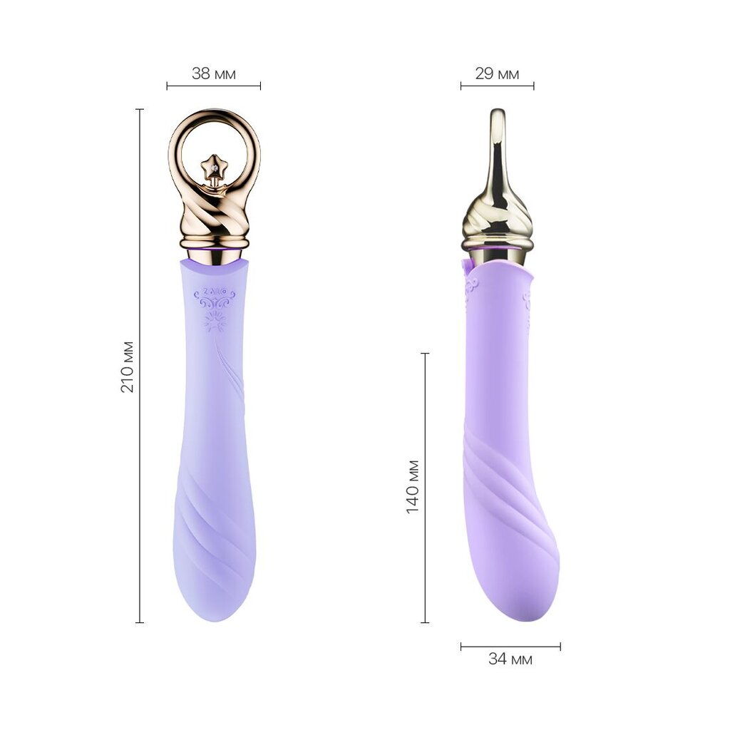 Вибратор для точки G с подогревом Zalo Sweet Magic - Courage Fantasy Violet - Фото №3 Вибратор для точки G с подогревом Zalo Sweet Magic - Courage Fantasy Violet - Фото №3