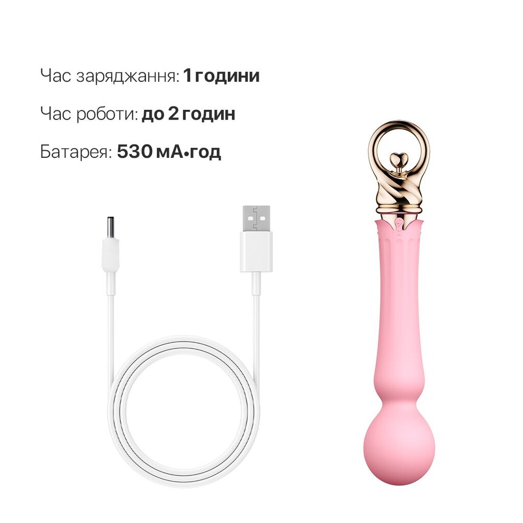 Вибромассажер с подогревом Zalo Sweet Magic - Confidence Wand Fairy Pink - Фото №2 Вибромассажер с подогревом Zalo Sweet Magic - Confidence Wand Fairy Pink - Фото №2